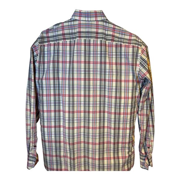 MAKER & COMPANY Mens Shirt Colorful Plaid Button Down Collar Cotton Casual L - Picture 3 of 13